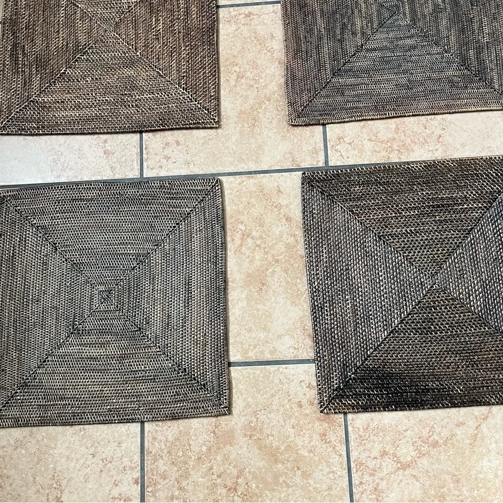 Brown Woven Square Placemats Set of 4